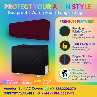 Amodori Air Conditioner  Cover(Width: 114.3 cm, Maroon)