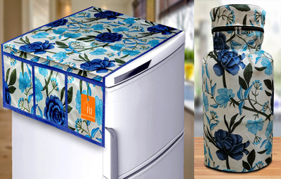 RELOOK INDUSTRIES Refrigerator  Cover(Width: 99 cm, Blue)