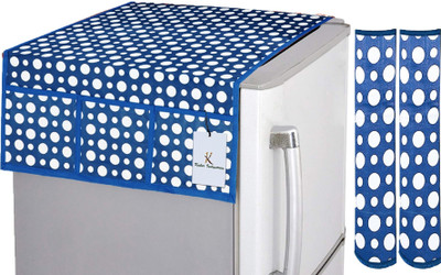 KUBER INDUSTRIES Refrigerator  Cover(Width: 56 cm, Blue)