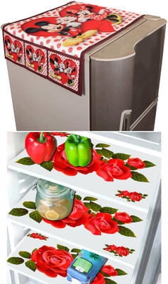 GRISHA Refrigerator  Cover(Width: 53 cm, Red)