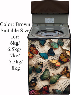 Declooms Top Loading Washing Machine  Cover(Width: 61 cm, Brown)