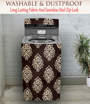 Crosmo Top Loading Washing Machine  Cover(Width: 58 cm, Brown Dmask)