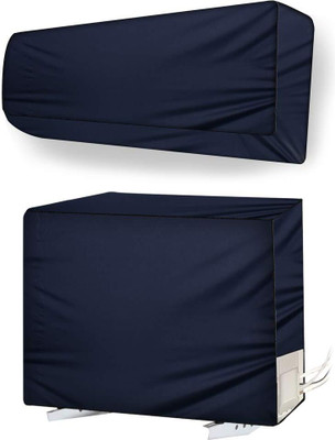 SO HOMEFURNISHING Air Conditioner  Cover(Width: 127.1 cm, Blue)