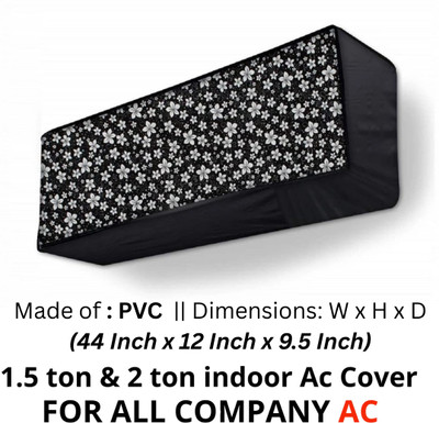 SOHTRA Air Conditioner  Cover(Width: 111.8 cm, Black, Multicolor)
