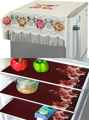 Crosmo Refrigerator  Cover(Width: 53 cm, Multicolor)