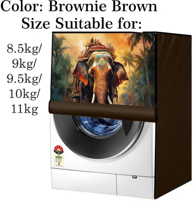 Declooms Front Loading Washing Machine  Cover(Width: 63.5 cm, Brown)