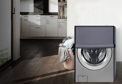 The Furnishing Tree Front Loading Washing Machine  Cover(Width: 60.96 cm, Grey)