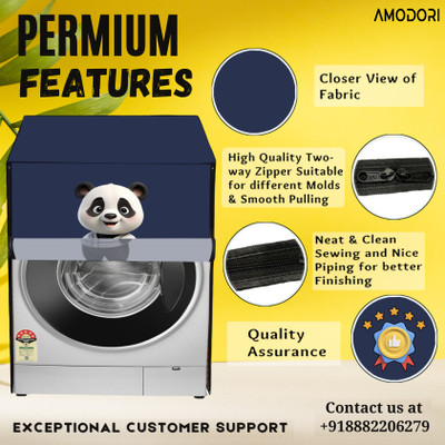Amodori Front Loading Washing Machine  Cover(Width: 78 cm, Blue, Pink)