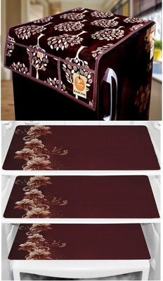 SANRAKSSHAN Refrigerator  Cover(Width: 99 cm, Multicolor)