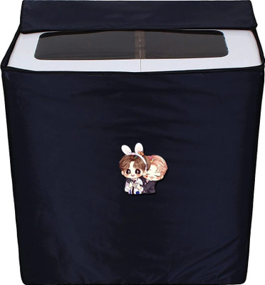 LEORBIX Semi-Automatic Washing Machine  Cover(Width: 80 cm, Black)