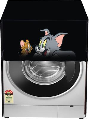 Delideal Front Loading Washing Machine  Cover(Width: 58 cm, Black)