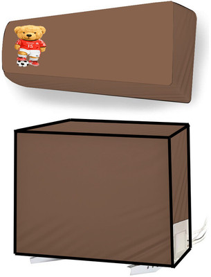 JM Homefurnishings Air Conditioner  Cover(Width: 35 cm, Beige)