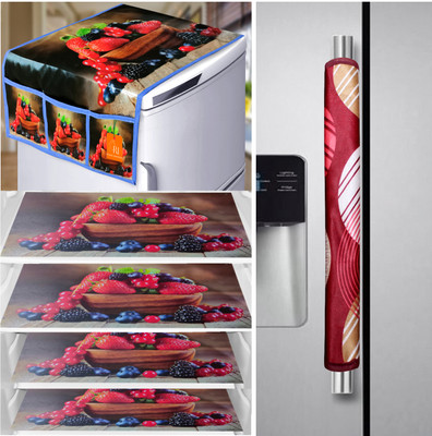 RELOOK INDUSTRIES Refrigerator  Cover(Width: 99 cm, Maroon)