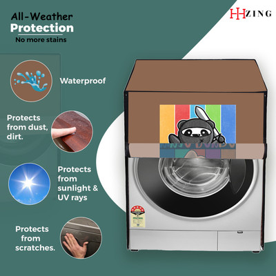 Hizing Front Loading Washing Machine  Cover(Width: 65 cm, Beige, Yellow)