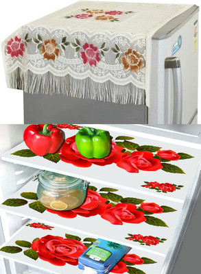 Crosmo Refrigerator  Cover(Width: 53 cm, Multicolor)
