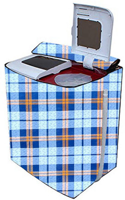 SAVEIT Semi-Automatic Washing Machine  Cover(Width: 87 cm, Blue, Orange)