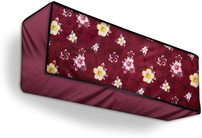 Lala Maneet Air Conditioner  Cover(Width: 33.02 cm, Maroon Flower)