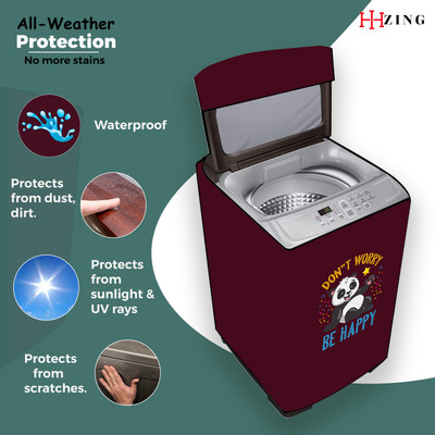 Hizing Top Loading Washing Machine  Cover(Width: 66 cm, Maroon)