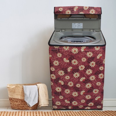 Dream Care Top Loading Washing Machine  Cover(Width: 53.34 cm, Maroon, Beige)