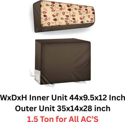 AG Creations Air Conditioner  Cover(Width: 111 cm, Brown::Maroon)