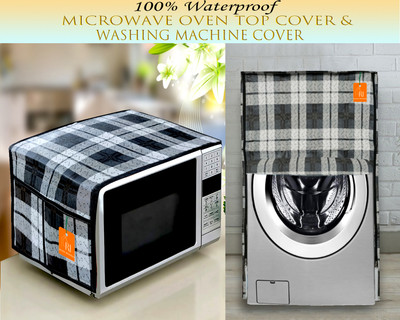 RELOOK INDUSTRIES Front Loading Washing Machine  Cover(Width: 58 cm, Black, White)