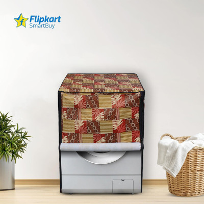Flipkart SmartBuy Front Loading Washing Machine  Cover(Width: 61 cm, Yellow Maroon)