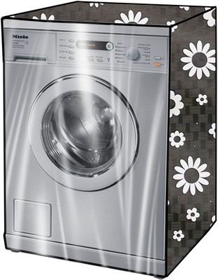 KVAR Front Loading Washing Machine  Cover(Width: 72 cm, White, Dark Brown)