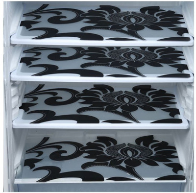 Dakshya Industries Fridge Mat(Width: 30 cm, Transparent, Black)