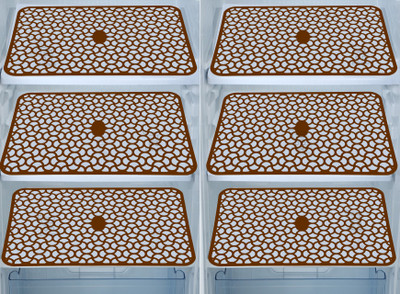 E-Retailer Fridge Mat(Width: 43 cm, PVC) Mats Set of 6 Pcs (Color-Plain Brown)
