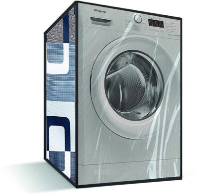 JM Homefurnishings Front Loading Washing Machine  Cover(Width: 62 cm, Blue, Grey)
