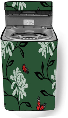 JM Homefurnishings Top Loading Washing Machine  Cover(Width: 52 cm, Green, Red)