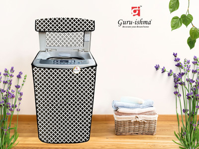 GURU-ISHMA Top Loading Washing Machine  Cover(Width: 58.42 cm, black)