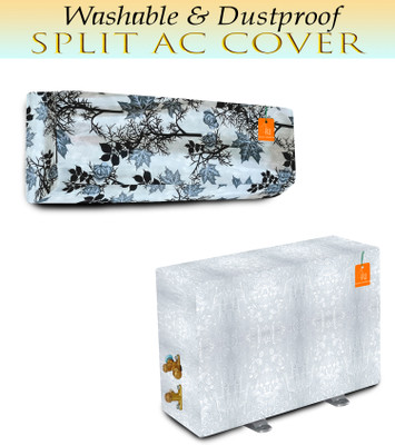 RELOOK INDUSTRIES Air Conditioner  Cover(Width: 112 cm, Black, trasparent)