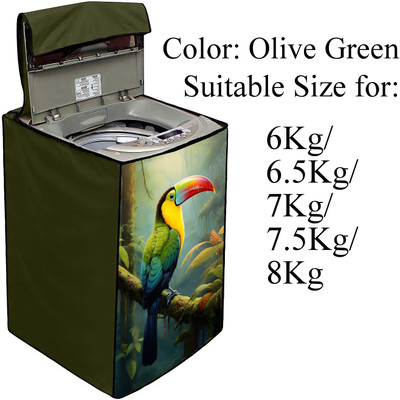 Declooms Top Loading Washing Machine  Cover(Width: 61 cm, Green)