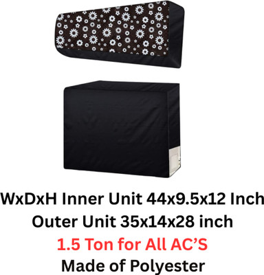 Triupati matter Air Conditioner  Cover(Width: 111 cm, Black::Steel)