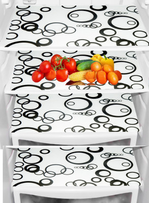 REVEXO Fridge Mat(Width: 32 cm, Multicolor, Transparent)