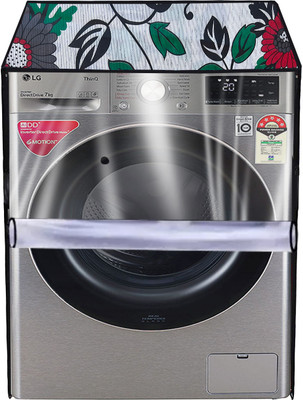 Homeify Front Loading Washing Machine  Cover(Width: 63 cm, Silver, Red)