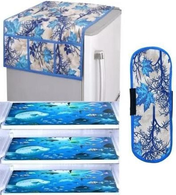 RichBox Refrigerator  Cover(Width: 54 cm, Blue, White)
