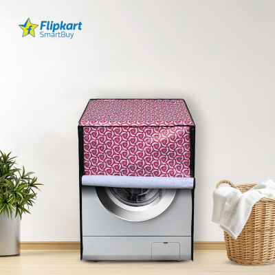 Flipkart SmartBuy Front Loading Washing Machine  Cover(Width: 61 cm, White Pink)