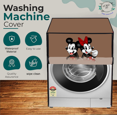 ME AND ME Front Loading Washing Machine  Cover(Width: 71 cm, Beige, Red)