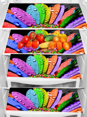 REVEXO Fridge Mat(Width: 32 cm, Multicolor, Transparent)