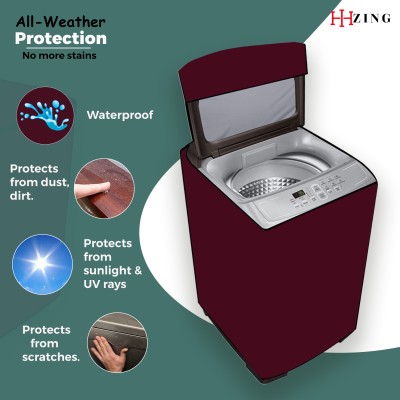 Hizing Top Loading Washing Machine  Cover(Width: 70 cm, Maroon)