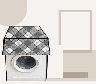 GURU-ISHMA Front Loading Washing Machine  Cover(Width: 60.96 cm, Grey, Black)