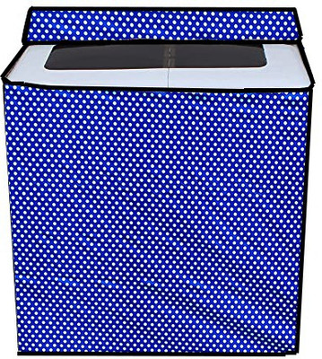 JM Homefurnishings Semi-Automatic Washing Machine  Cover(Width: 80 cm, Blue, White)
