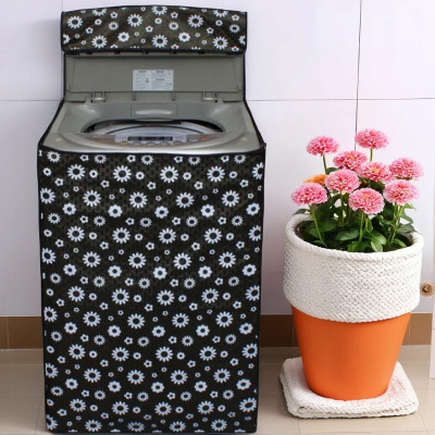 REVEXO Top Loading Washing Machine  Cover(Width: 58.42 cm, Black, White)