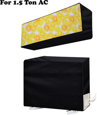 Star Weaves Air Conditioner  Cover(Width: 106 cm, Yellow & Orange Compatible for LG 1.5 Ton AC (US-Q18JNXE)