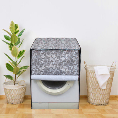 Glassiano Front Loading Washing Machine  Cover(Width: 60.96 cm, Silver)