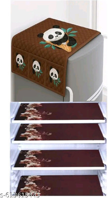 KTR Decor Fridge Mat(Width: 99 cm, Brown)