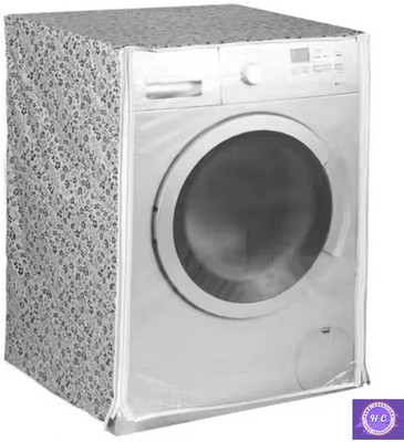 Huma Collections Front Loading Washing Machine  Cover(Width: 63 cm, Grey, Black)