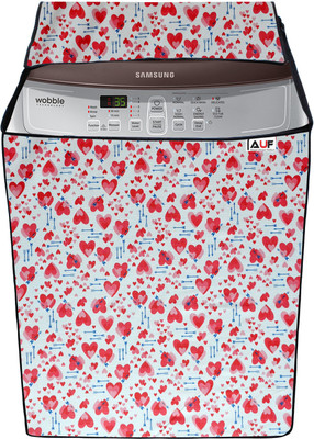 AAVYA UNIQUE FASHION Top Loading Washing Machine  Cover(Width: 63.7 cm, Red,White)